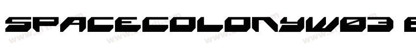 SpaceColonyW03 Bold字体转换